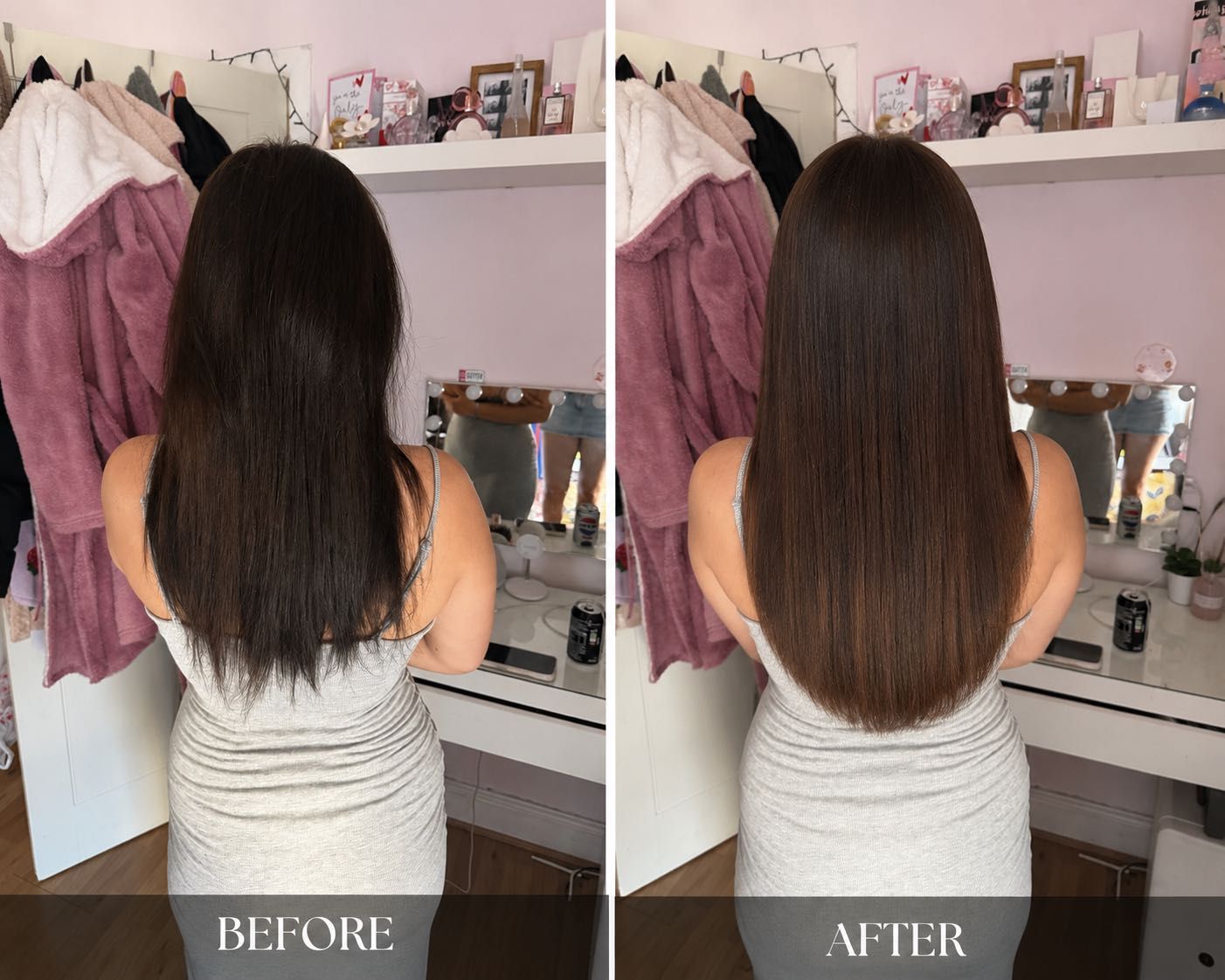 HI Hair dark brown transformation